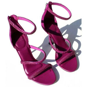New Womens Marc Fisher Carita Ankle Strap Heeled Sandal Purple Heels Size 5.5 M